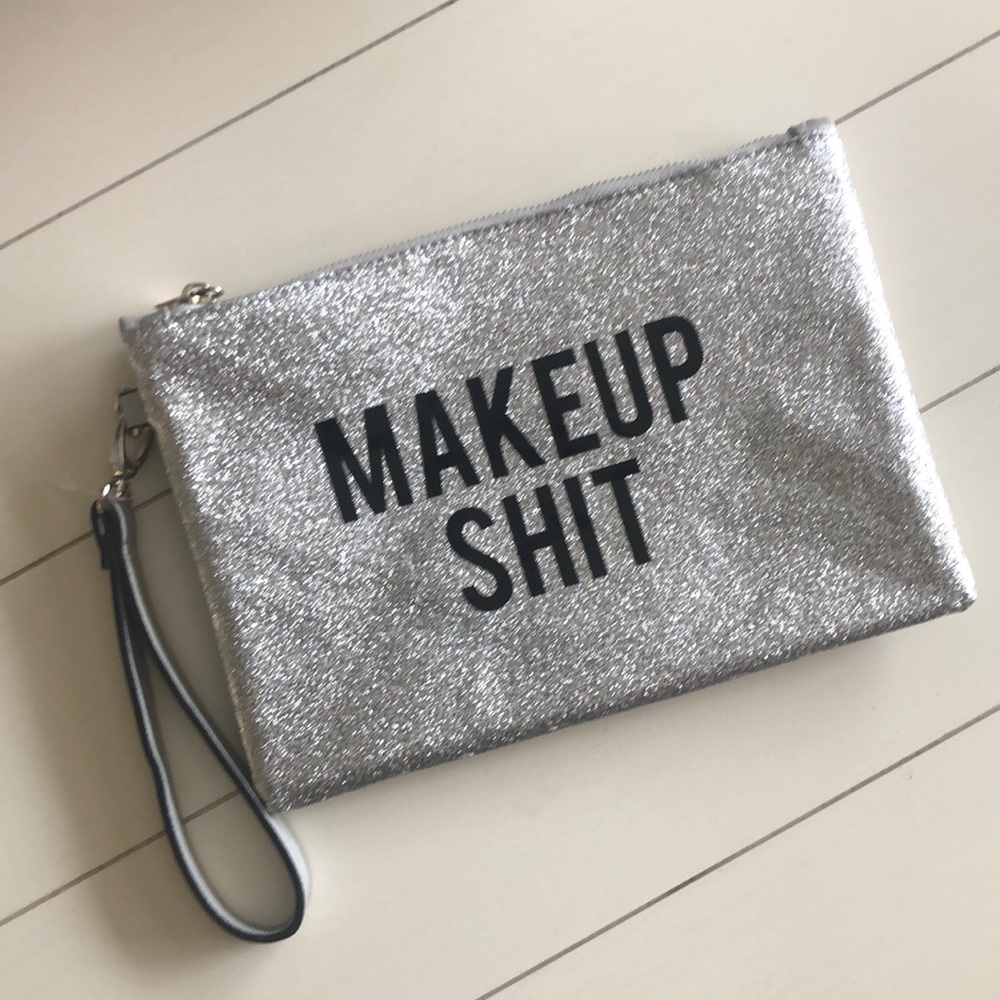 Glitter makeup bag